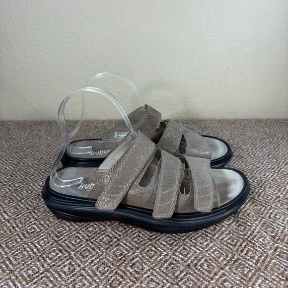 Kybun Shoes - Kybun Kriens Sand Sparkle Suede Leather Sandals Women's Size US 8.5 EU 39.5